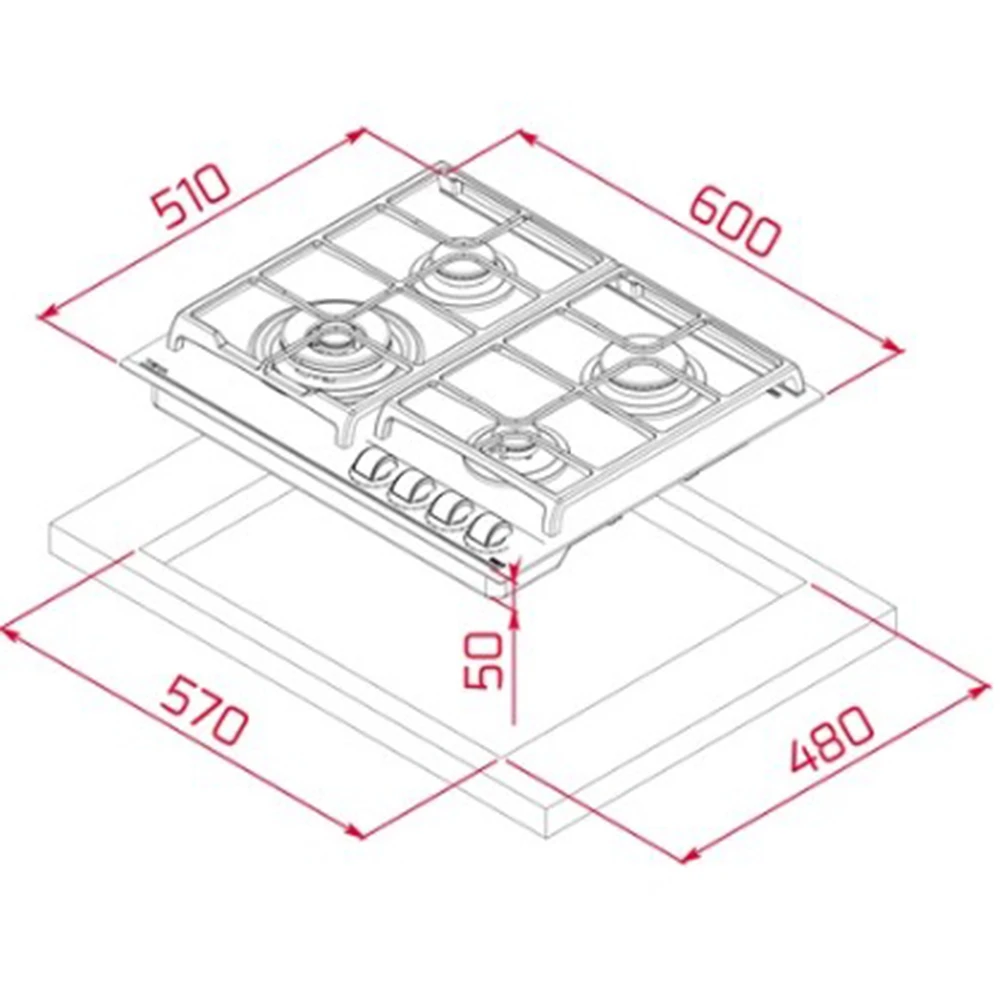 Teka GZC 64320 XB ExactFlame Teknolojili 60 Cm Beyaz Cam Gazlı Ocak Hemen Al
