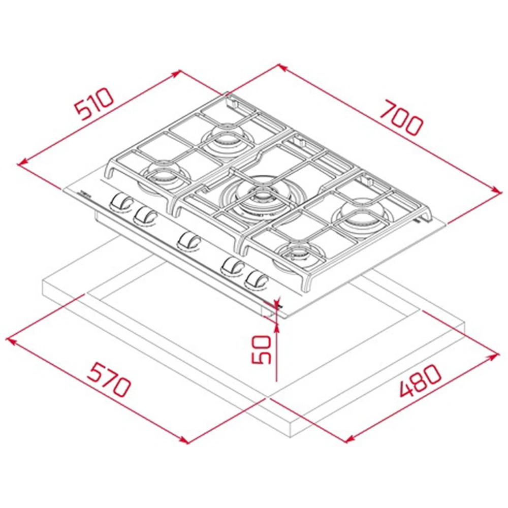 Teka GZC 75330 XB ExactFlame Teknolojili 70 cm Cam Gazlı Ocak 112570173 Hemen Al
