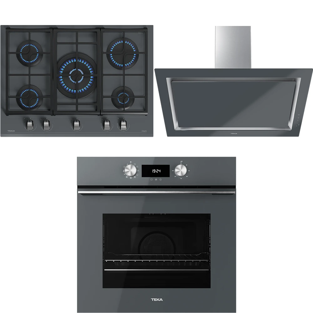 Teka Urban 70 Cm Gri Ankastre Set (Ocak-Fırın-Davlumbaz) Hemen Al