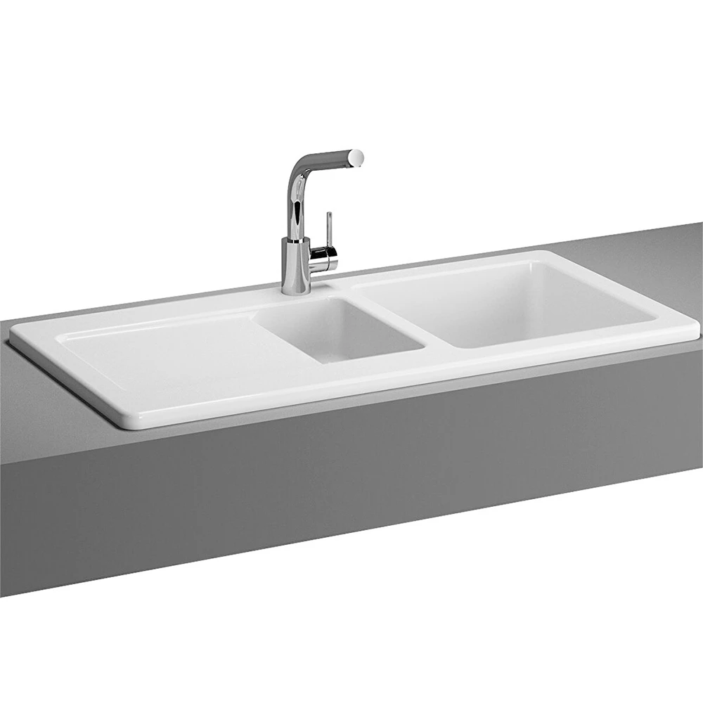 Vitra 100x50 Cm 1,5 Gözlü Tezgahüstü Eviye 5771B003-1408 Hemen Al