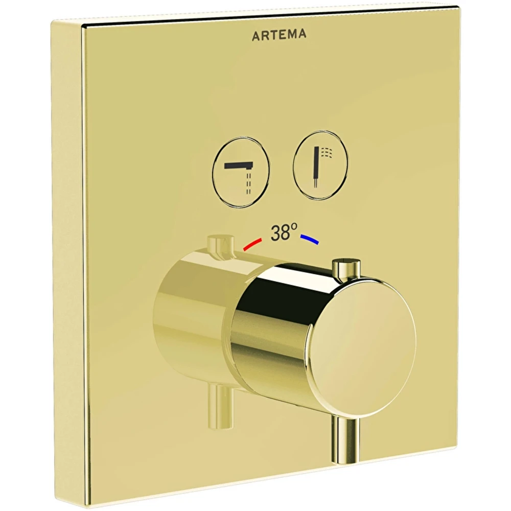 Artema AquaControl Square Soft Altın Ankastre Termostatik Banyo Bataryası - A4274674 Hemen Al