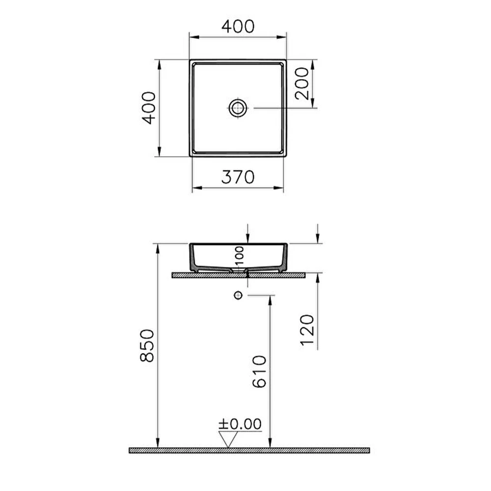 Vitra ArchiPlan 40x40 Cm Kare Mat Terra Rosa Çanak Lavabo 7440B077-0016 Hemen Al