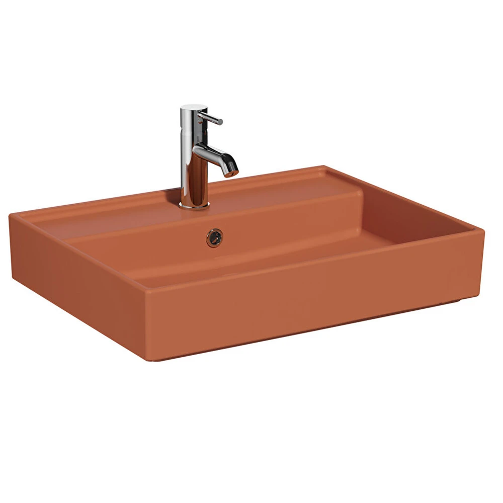 Vitra ArchiPlan 60x46 Cm Mat Terra Rosa Lavabo 7414B077-0001 Hemen Al