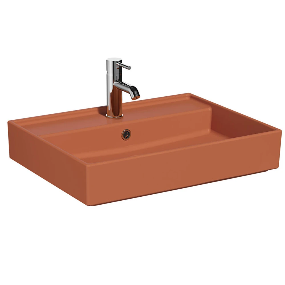 Vitra ArchiPlan 60x46 Cm Mat Terra Rosa Lavabo 7414B077-0631 Hemen Al