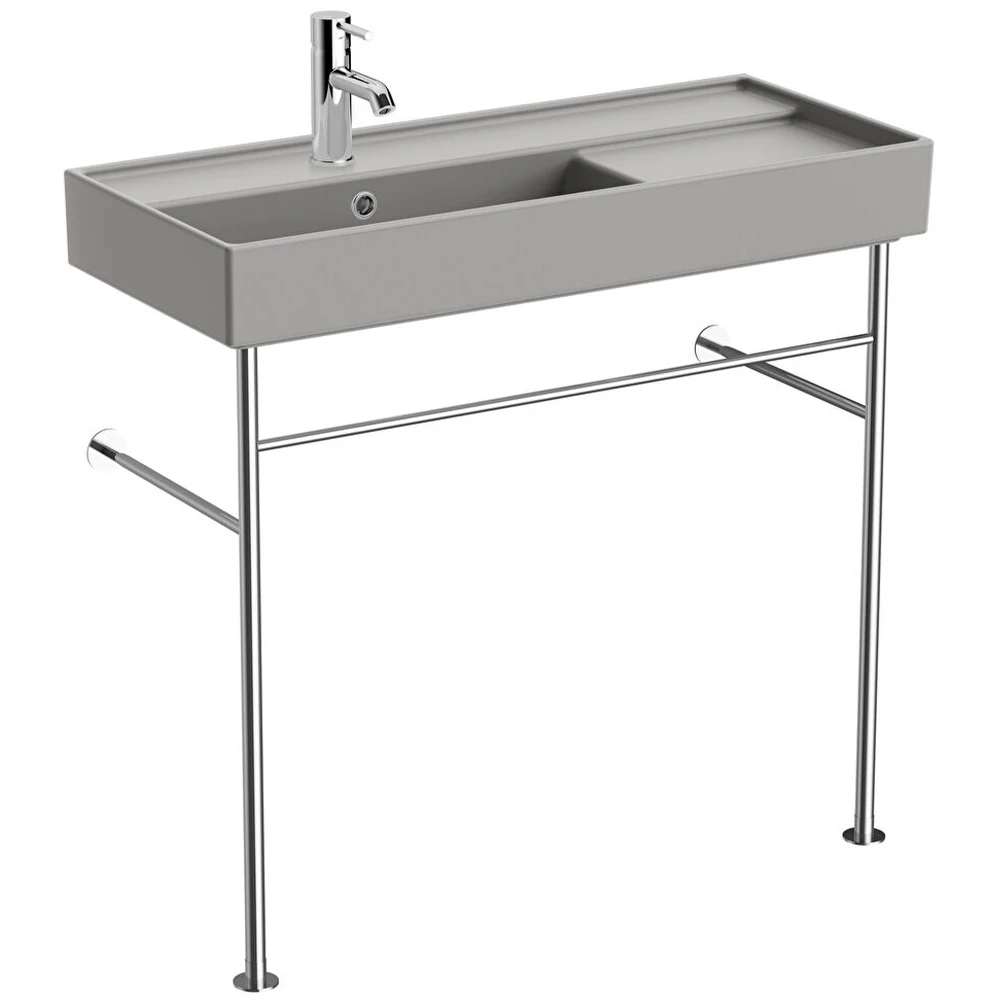 Vitra ArchiPlan 90x38 Cm Mat Taş Gri Ayaklı Lavabo 7402B076-6276 Hemen Al