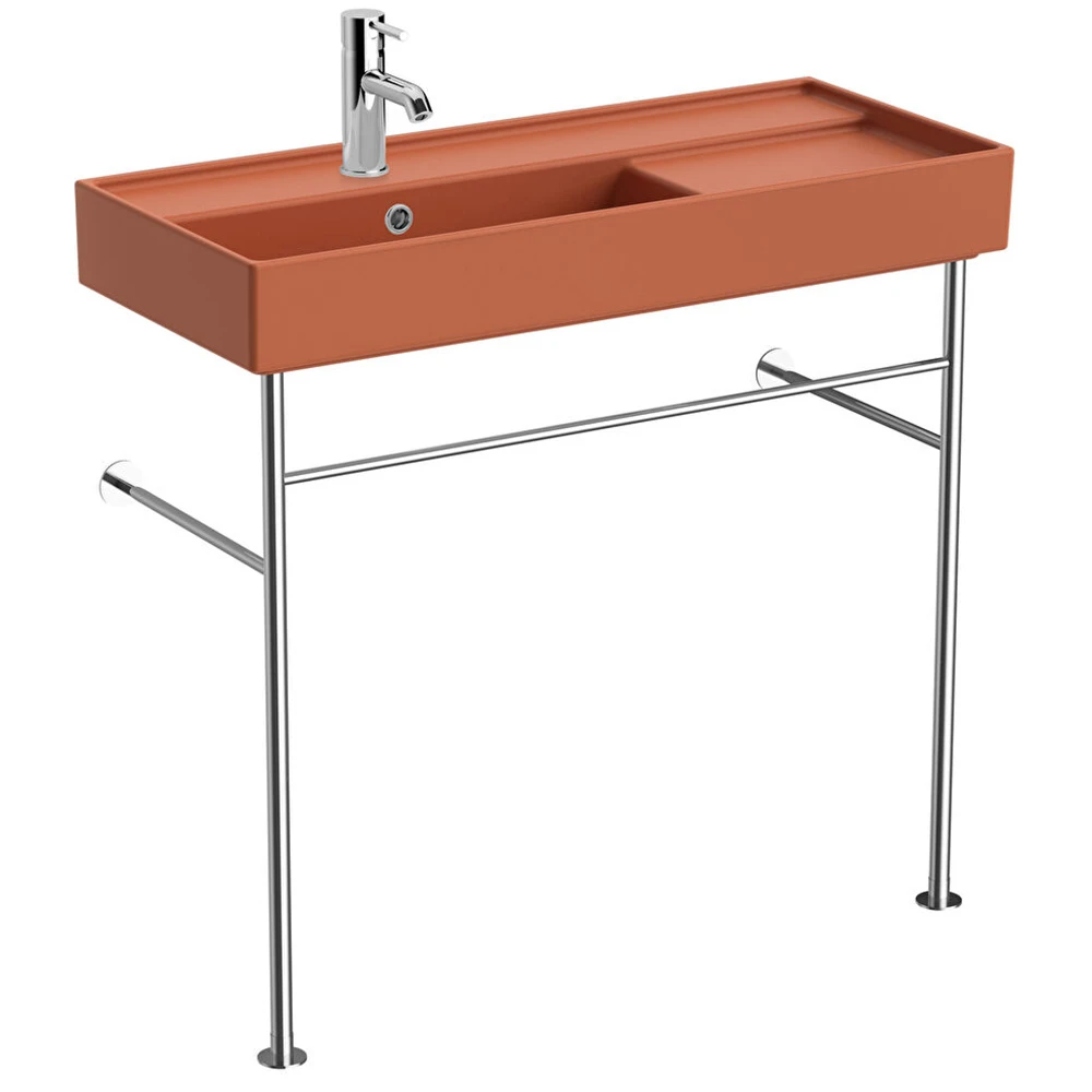 Vitra ArchiPlan 90x38 Cm Mat Terra Rosa Ayaklı Lavabo 7402B077-6276 Hemen Al