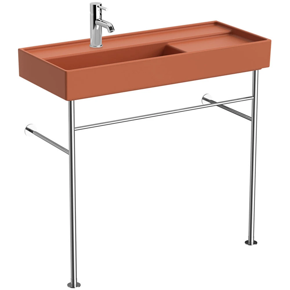 Vitra ArchiPlan 90x38 Cm Mat Terra Rosa Ayaklı Lavabo 7402B077-6277 Hemen Al