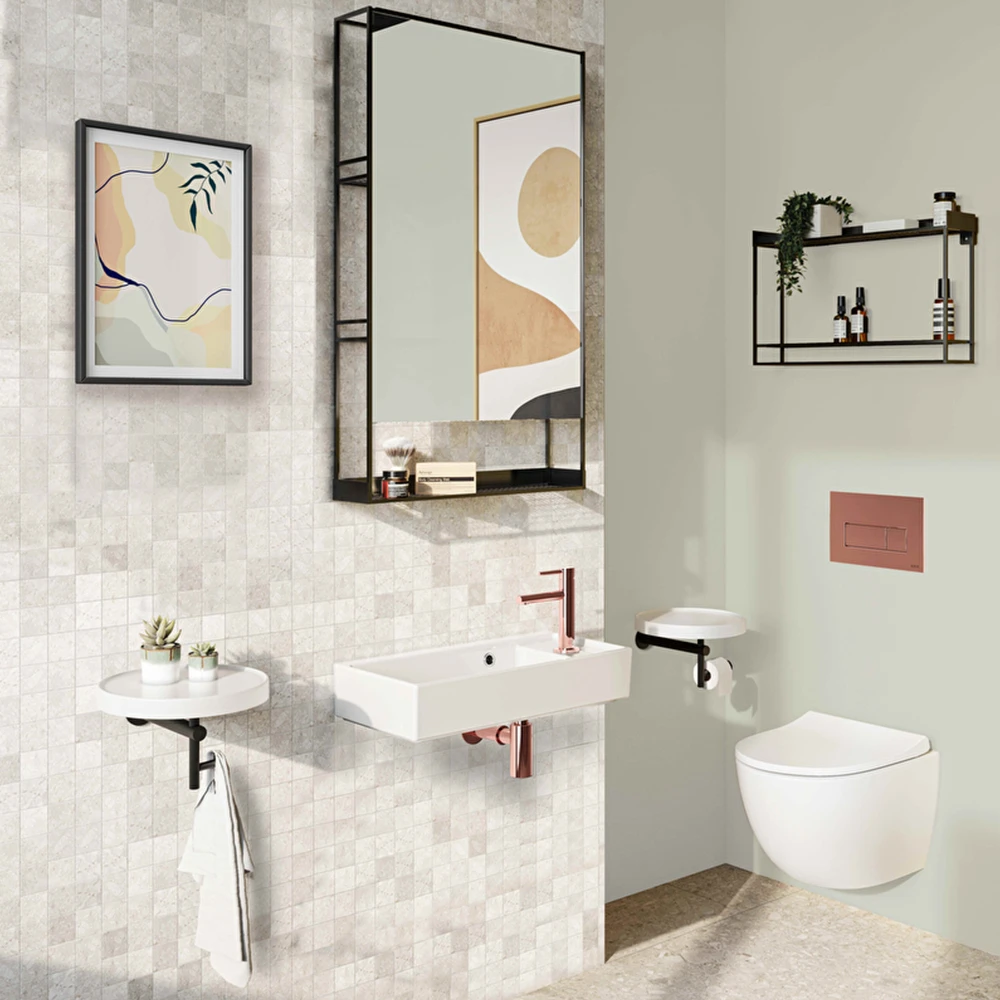 Vitra Archiplan Seramik Etajerli Mat Siyah-Beyaz Tuvalet Kağıtlığı - A44007 Hemen Al