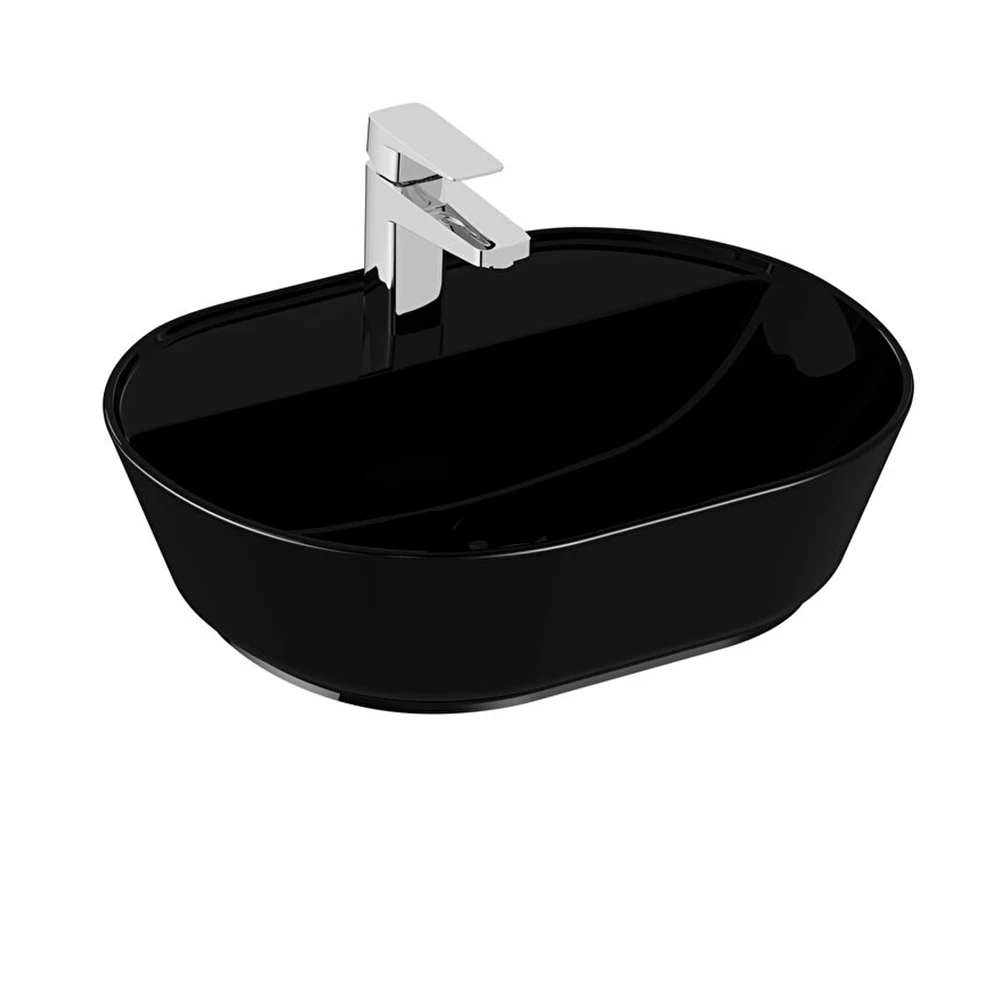 Vitra Geo 55x43 Cm Oval Siyah Çanak Lavabo 7428B070-0041 Hemen Al