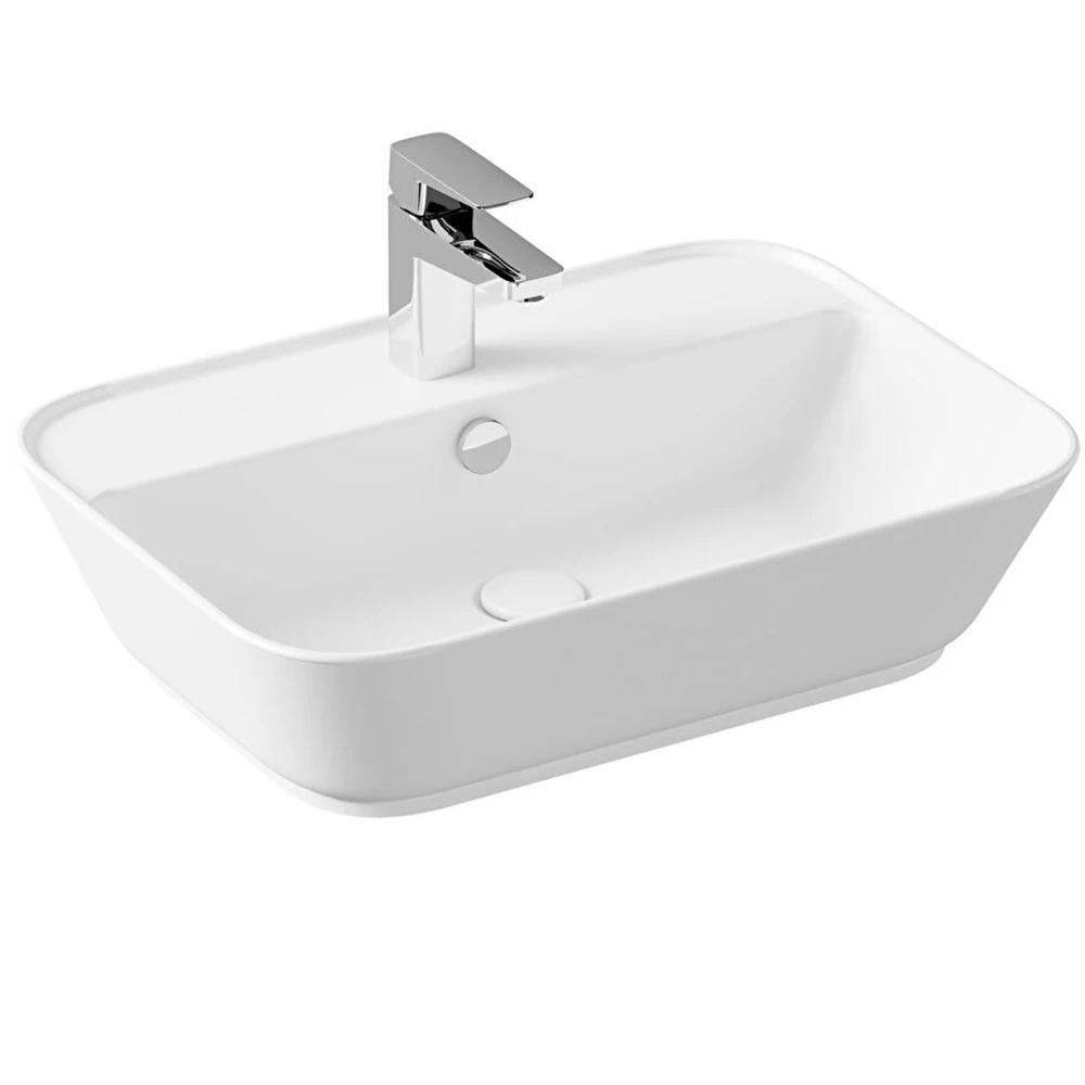 Vitra Geo 60x43 Cm Dikdörtgen Mat Beyaz Çanak Lavabo 7426B001-0001 Hemen Al