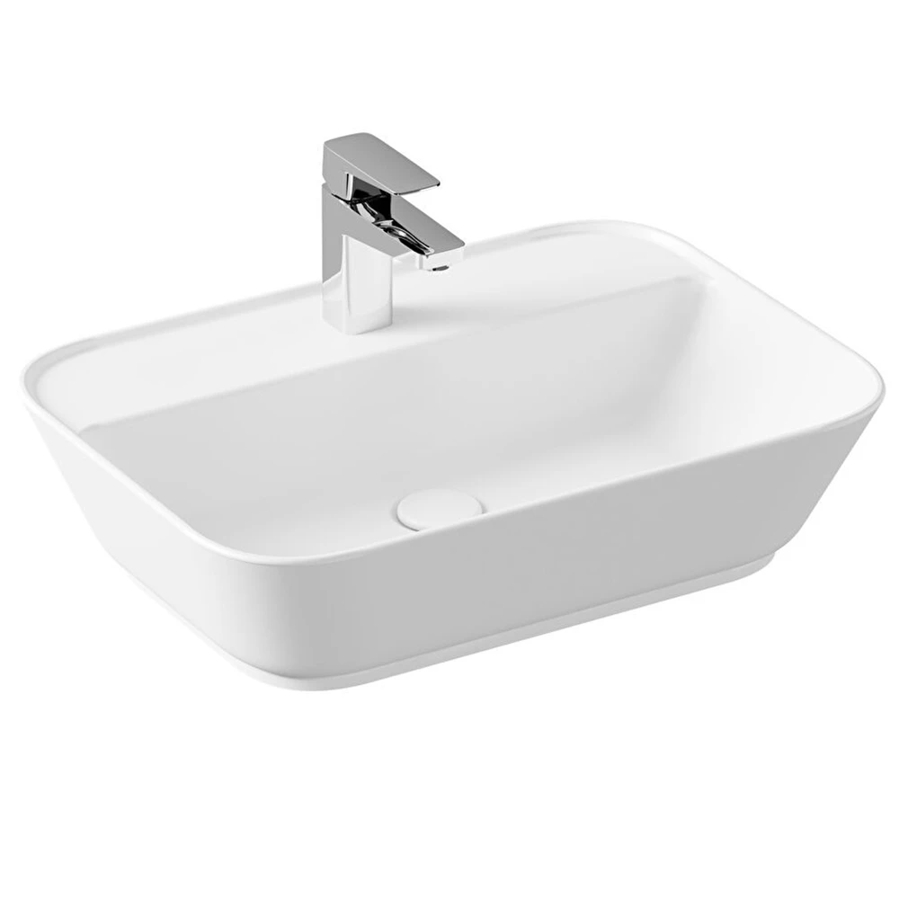 Vitra Geo 60x43 Cm Dikdörtgen Mat Beyaz Çanak Lavabo 7426B001-0041 Hemen Al