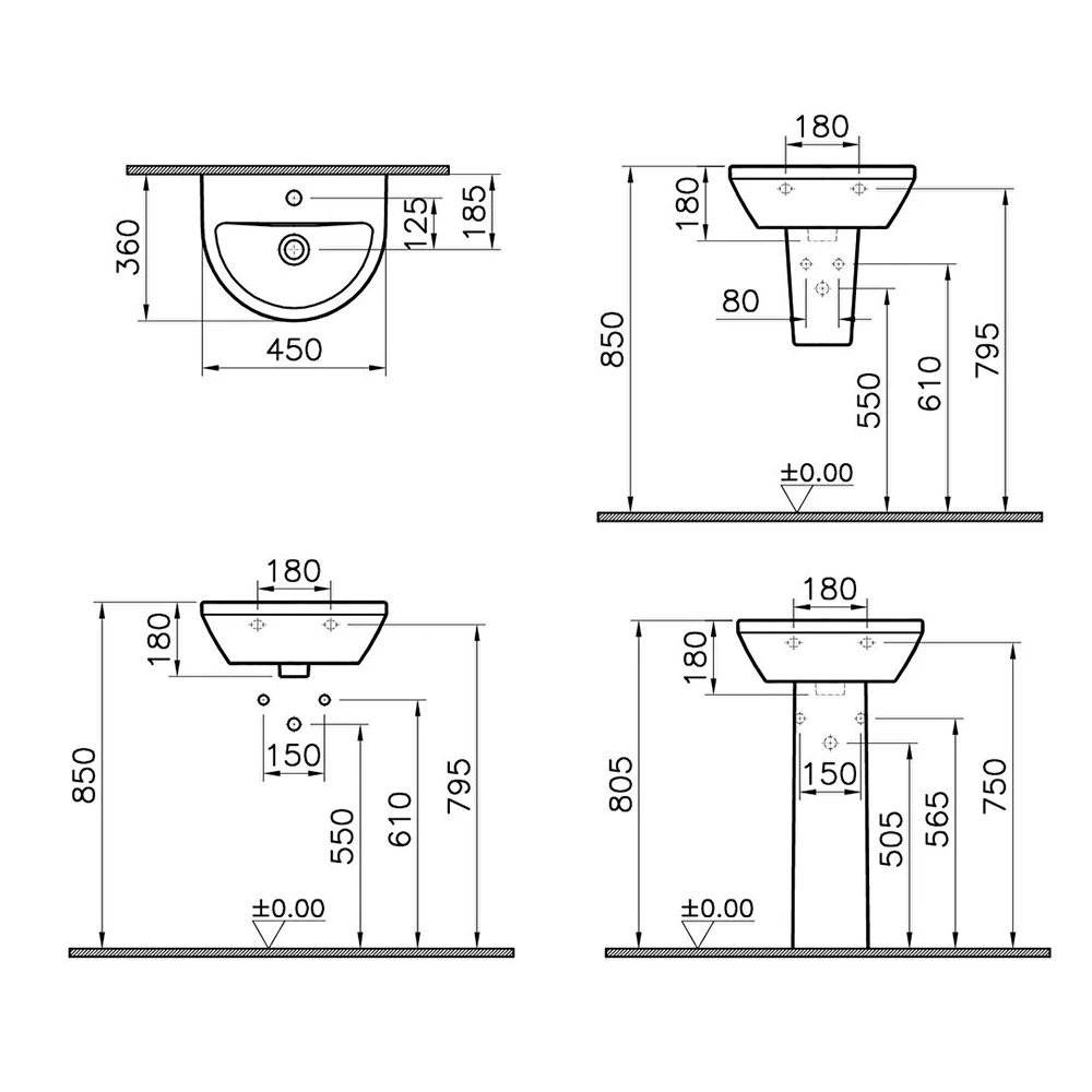 Vitra Integra 45x36 Cm Yuvarlak Lavabo 7065L003-0001 Hemen Al