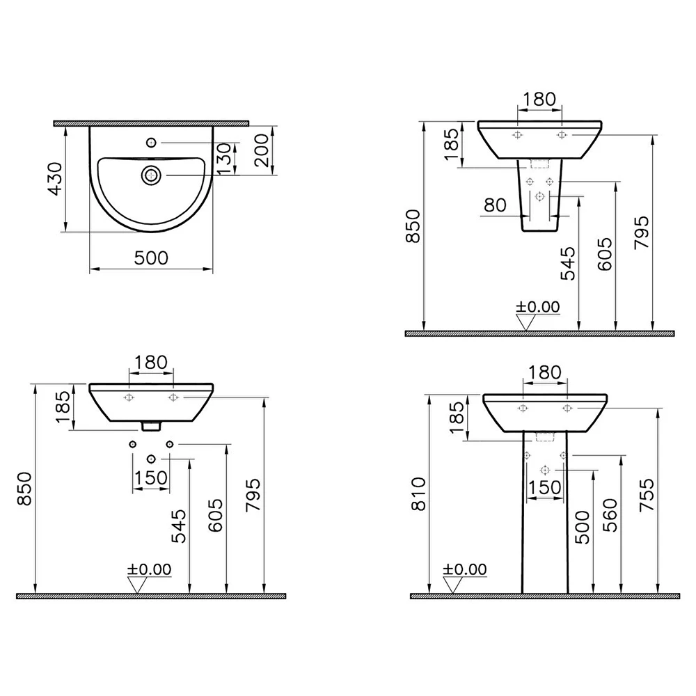 Vitra Integra 50x43 Cm Yuvarlak Lavabo 7066L003-0001 Hemen Al