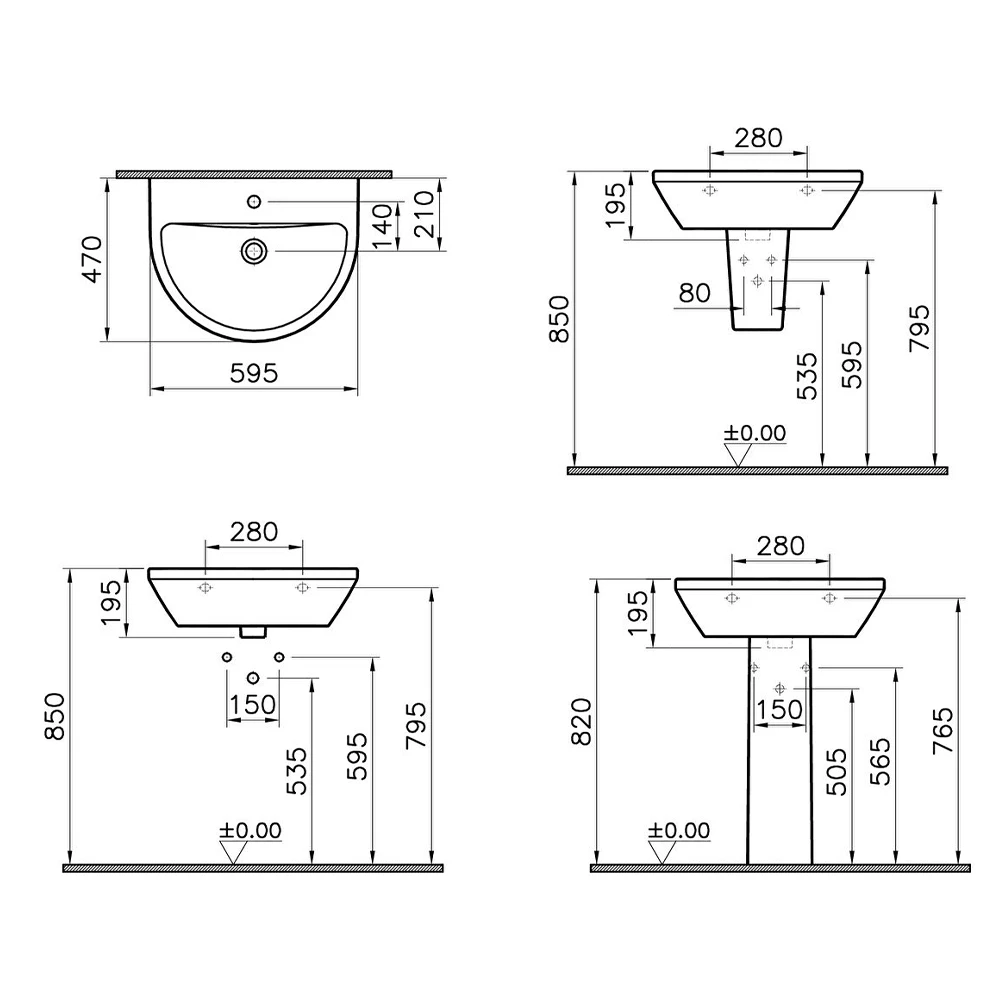 Vitra Integra 60x47 Cm Yuvarlak Lavabo 7068L003-0001 Hemen Al