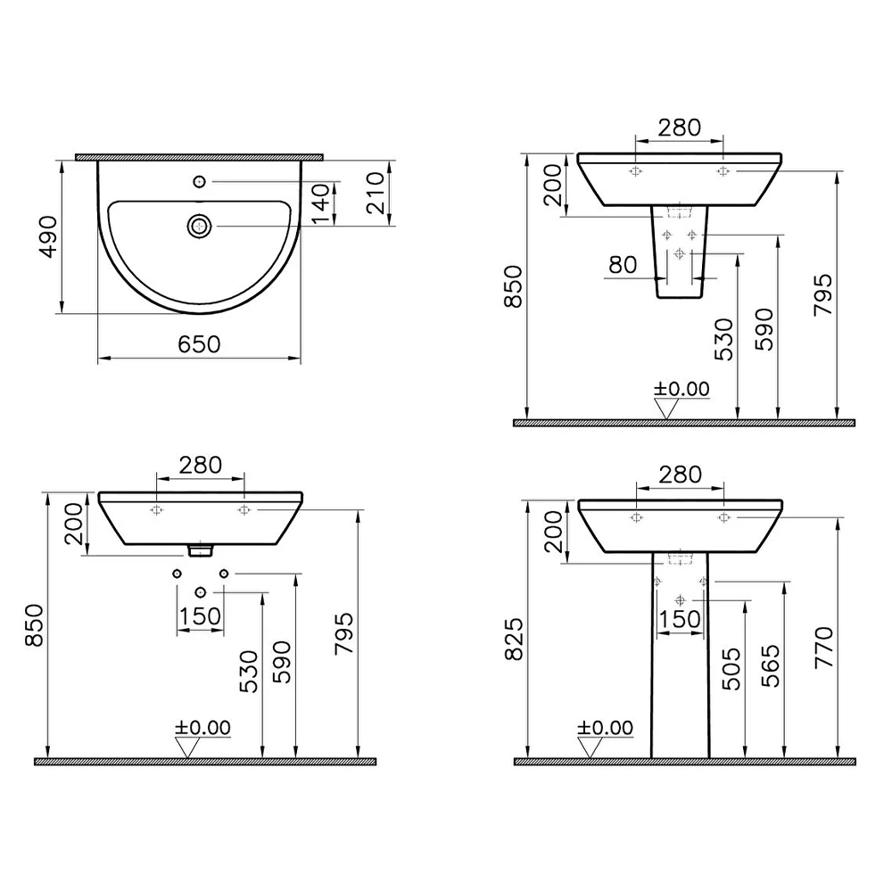 Vitra Integra 65x49 Cm Yuvarlak Lavabo 7061L003-0001 Hemen Al