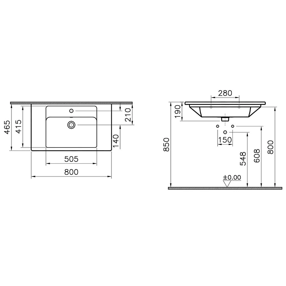 Vitra Integra 80x47 Cm Etajerli Lavabo 7056B003-0001 Hemen Al