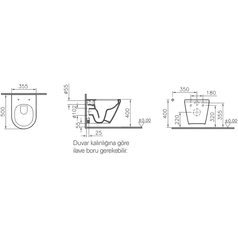 Vitra Integra Rim-ex Kanalsız Asma Klozet - 7040L003-0090 Hemen Al