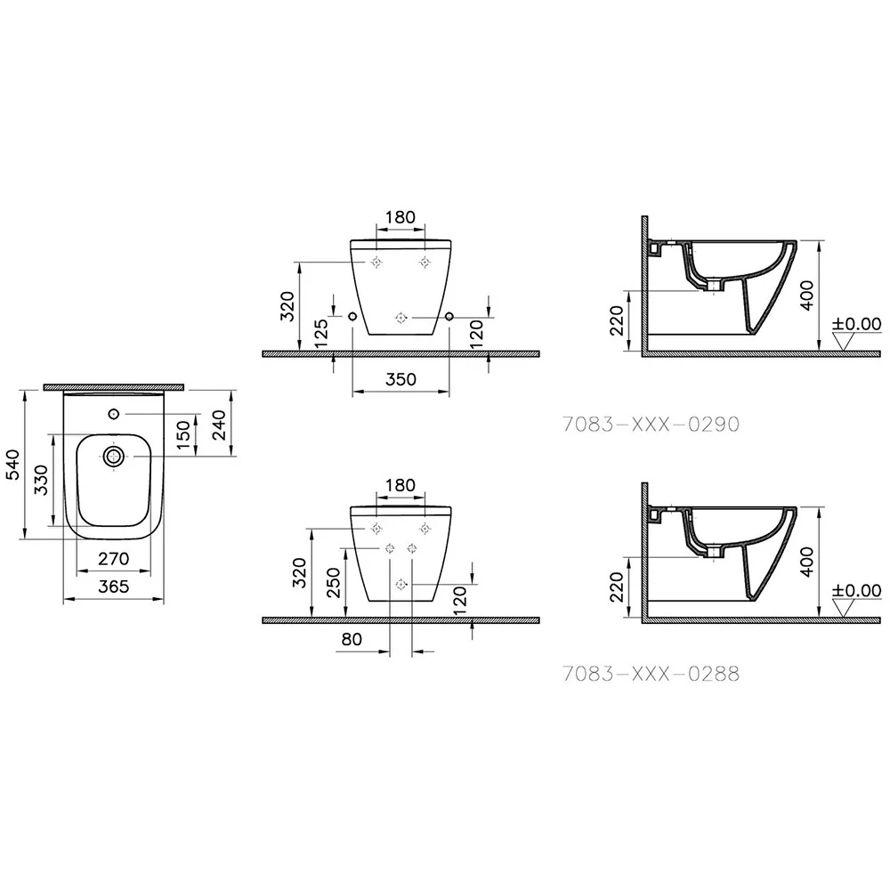 Vitra Integra Square 54 Cm Asma Bide 7083L003-0288 Hemen Al