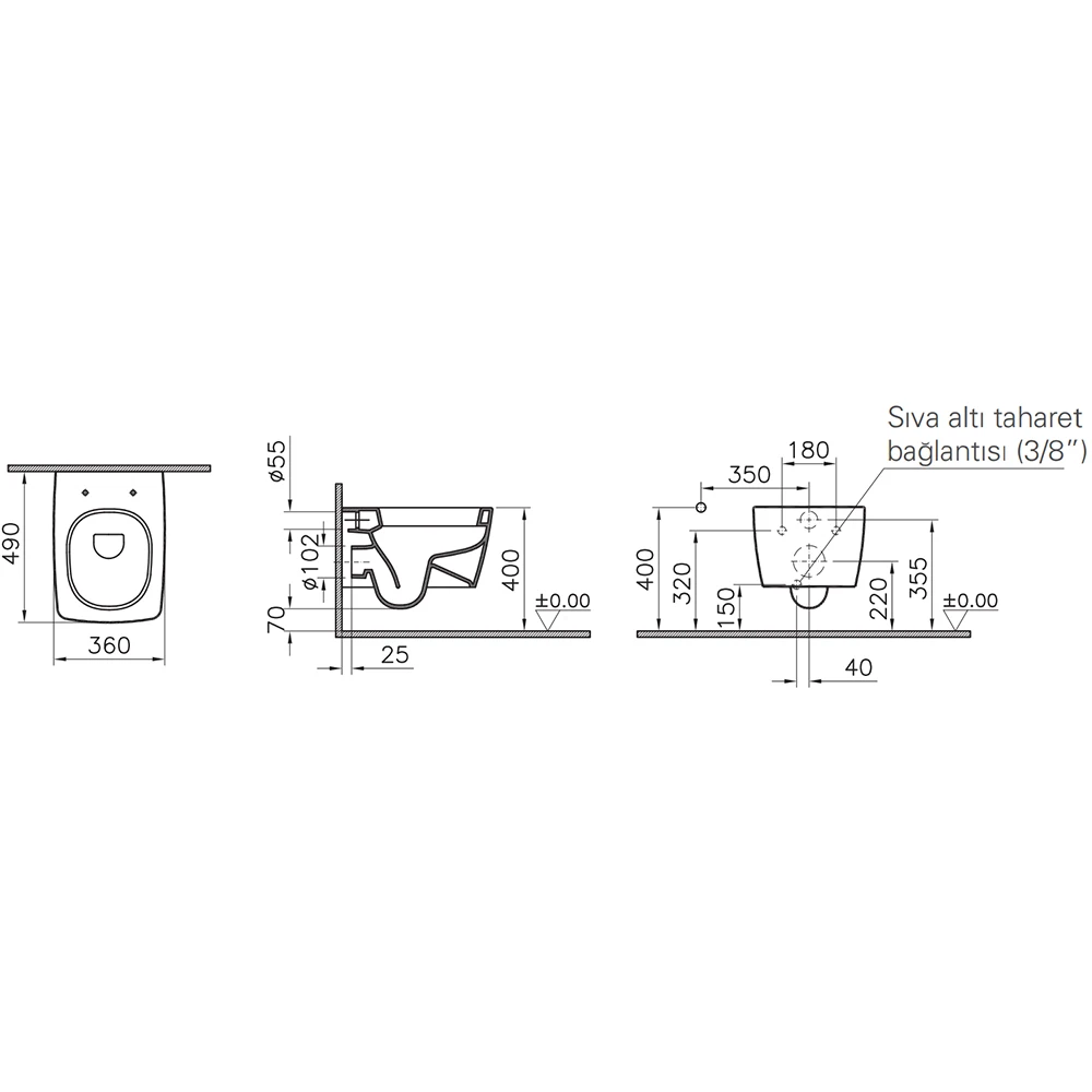 Vitra Metropole Asma Klozet - 5671B003-0559 Hemen Al