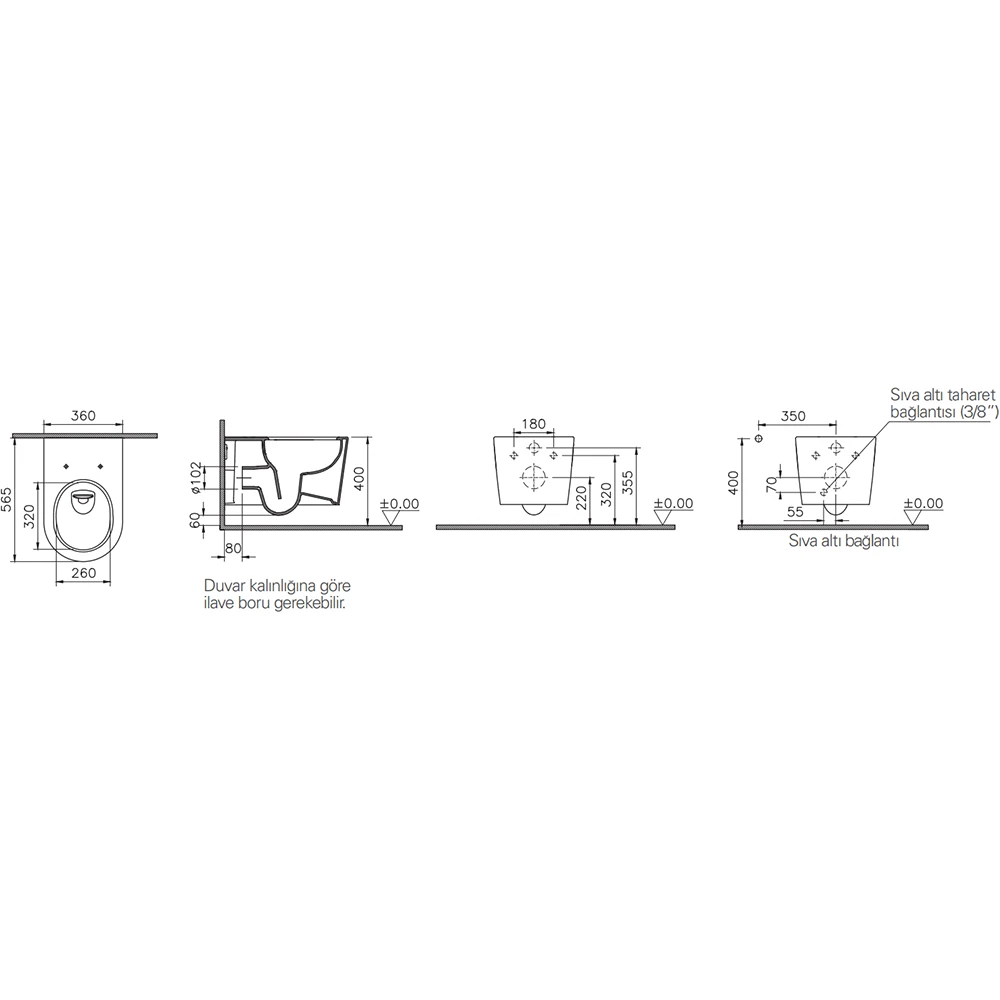 Vitra Nest QuantumFlush Asma Klozet - 7870B403-0090 Hemen Al