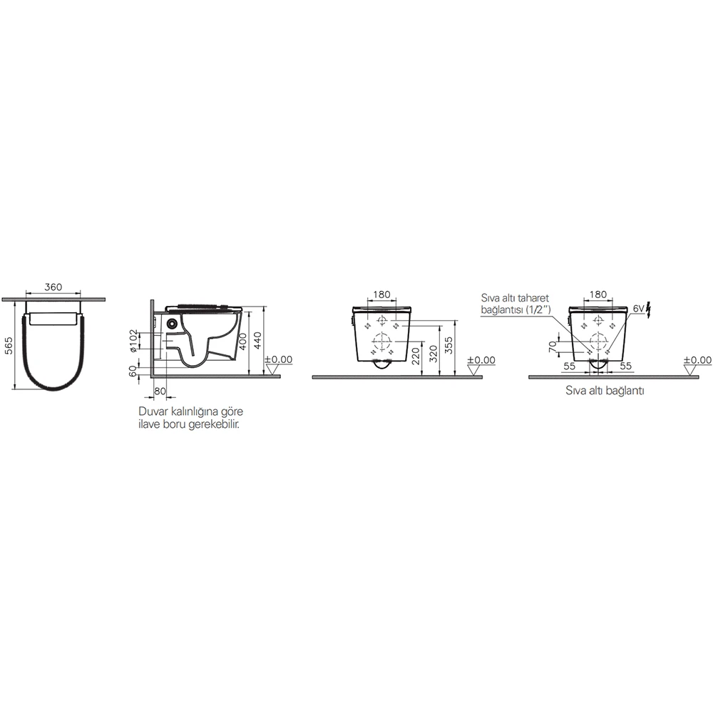 Vitra Nest QuantumFlush Temassız Entegre Musluklu Asma Klozet Takımı - 7870B403-6355 Hemen Al