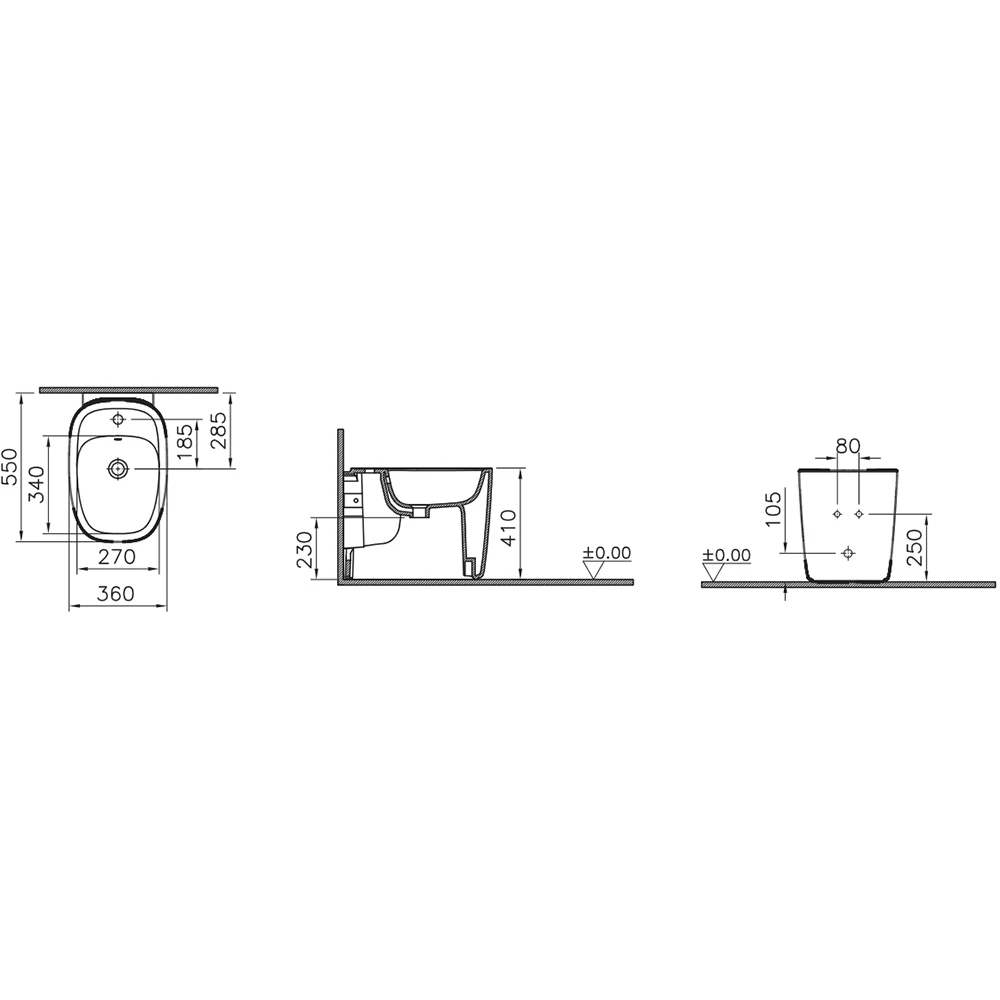 Vitra Plural Yerden Mat Bej Bide - 7816B420-0288 Hemen Al