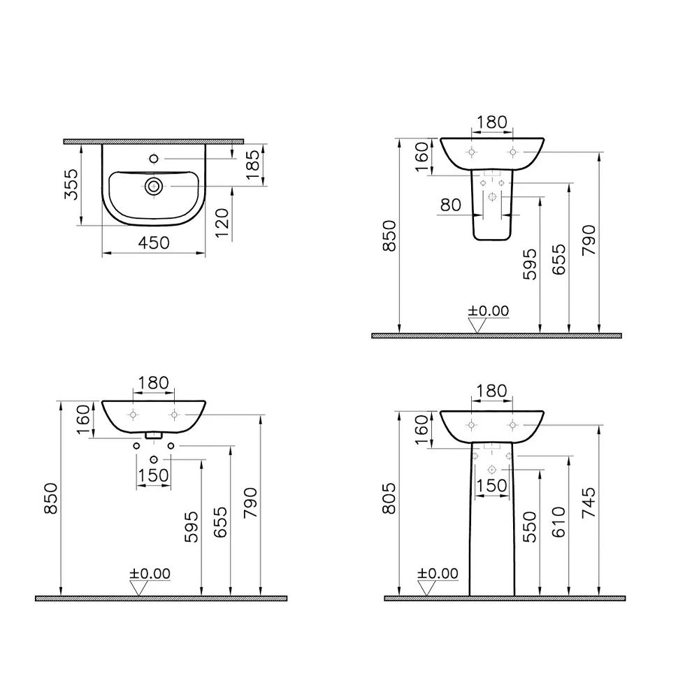 Vitra S20 45x36 Cm Lavabo 5500L003-0001 Hemen Al