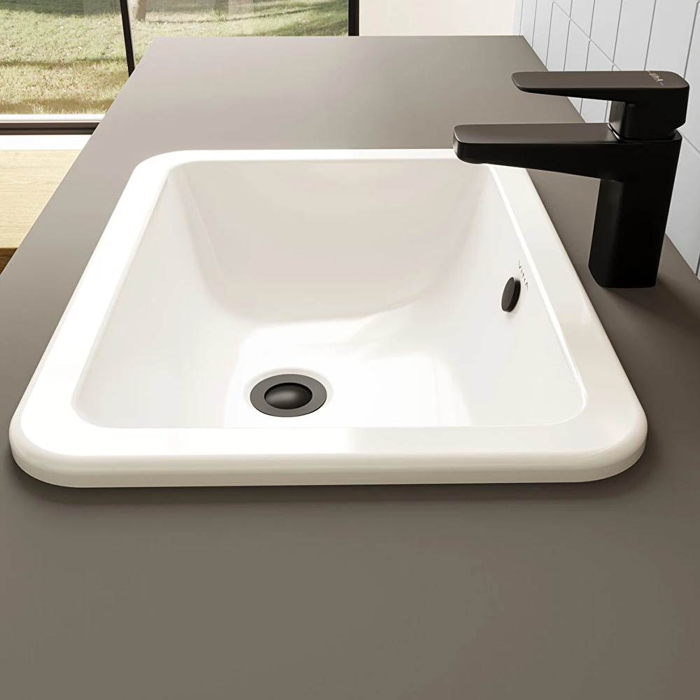 Vitra S20 50x37 Cm Dikdörtgen Tezgahüstü Lavabo 5474B003-0642 Hemen Al