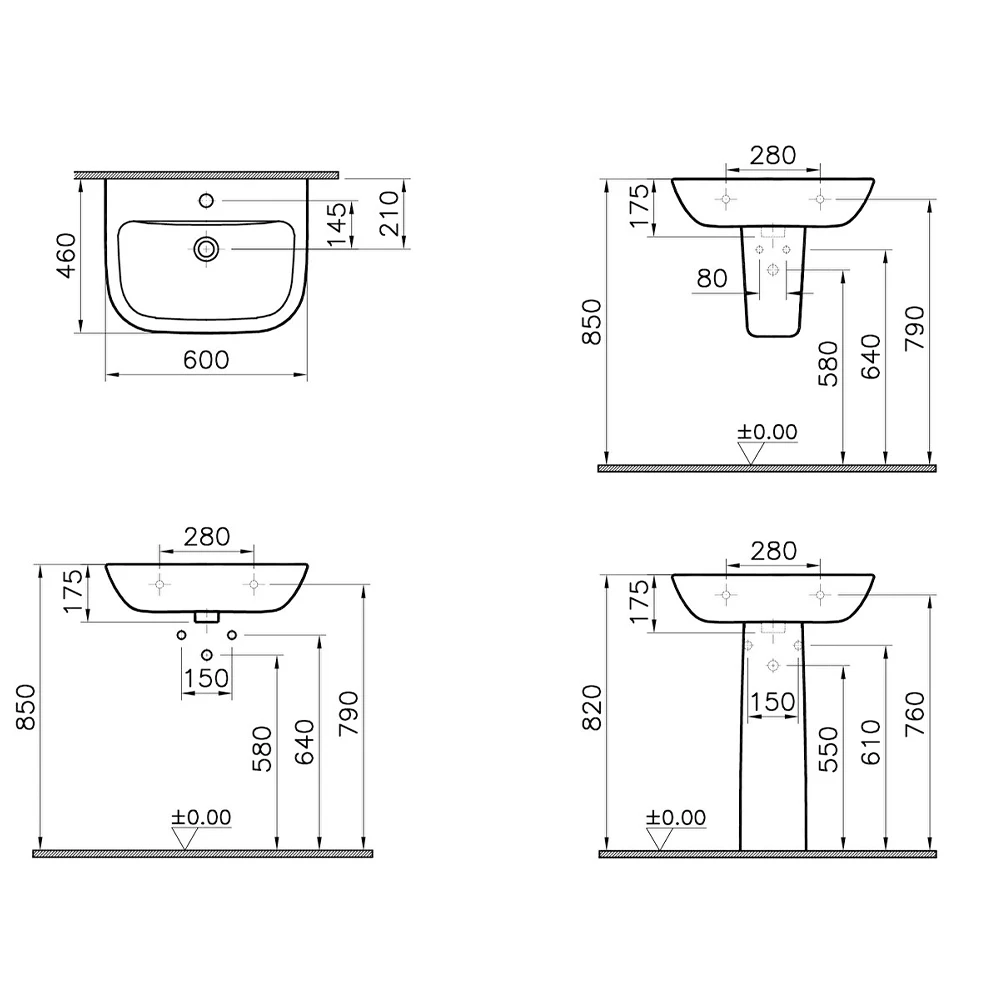 Vitra S20 60x46 Cm Lavabo 5503L003-0001 Hemen Al