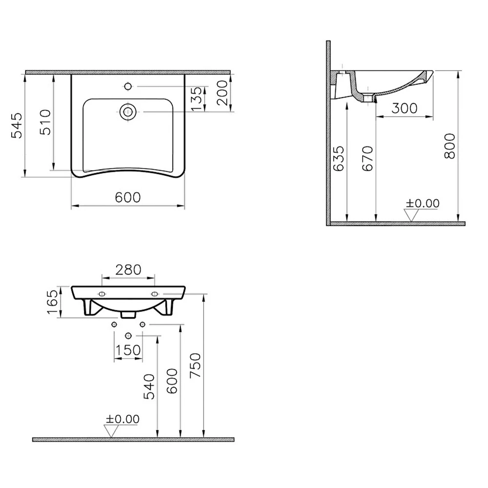 Vitra S20 60x55 Cm Özel İhtiyaç Lavabosu 5289L003-0041 Hemen Al