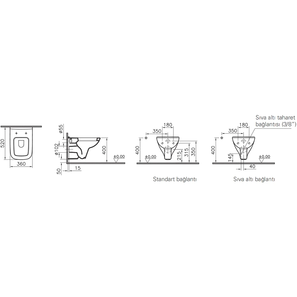 Vitra S20 Asma Klozet - 5507L003-0868 Hemen Al