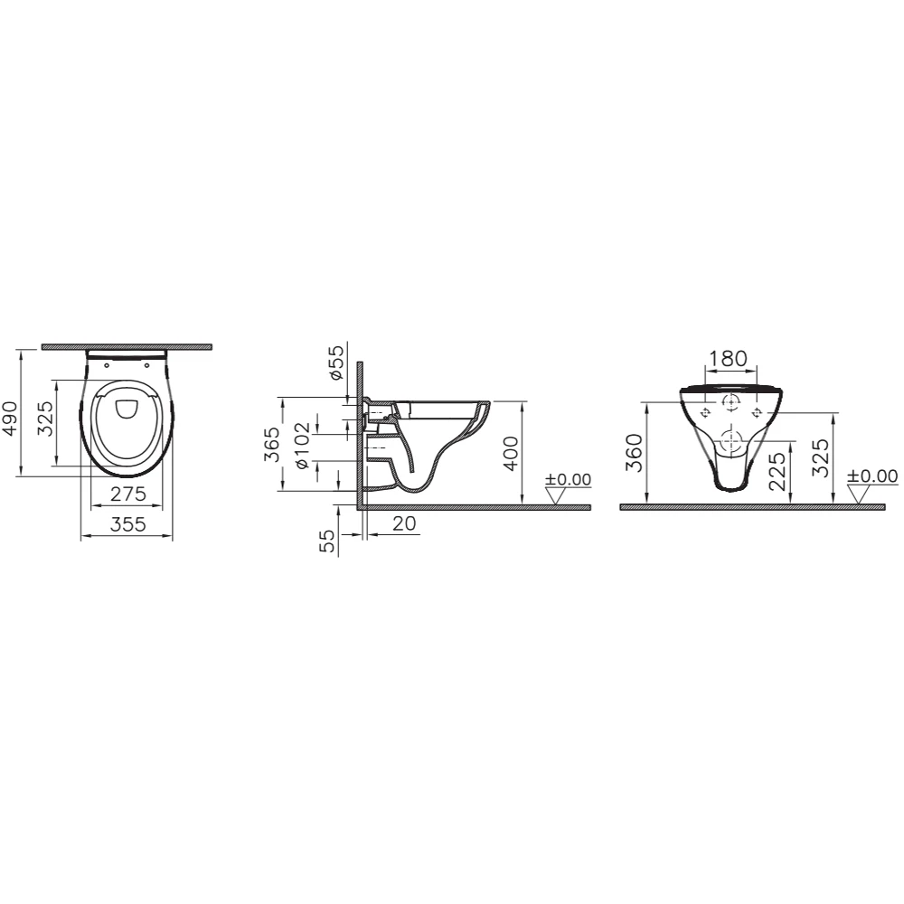 Vitra S20 Round SmoothFlush Kompakt Asma Klozet - 7650L003-0850 Hemen Al