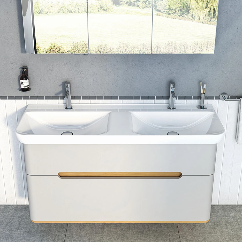 Vitra Sento 130x49 Cm Etajerli Lavabo 5949B003-0001 Hemen Al