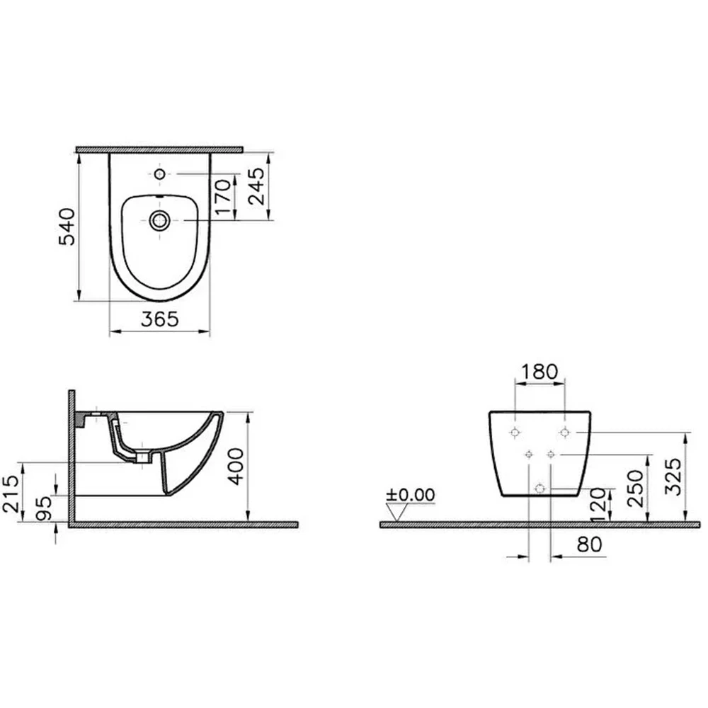 Vitra Sento 54 Cm Mat Beyaz Asma Bide 4338B001-1046 Hemen Al