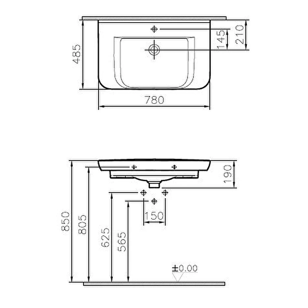 Vitra Sento 80x49 Cm Etajerli Lavabo 5947B003-0001 Hemen Al