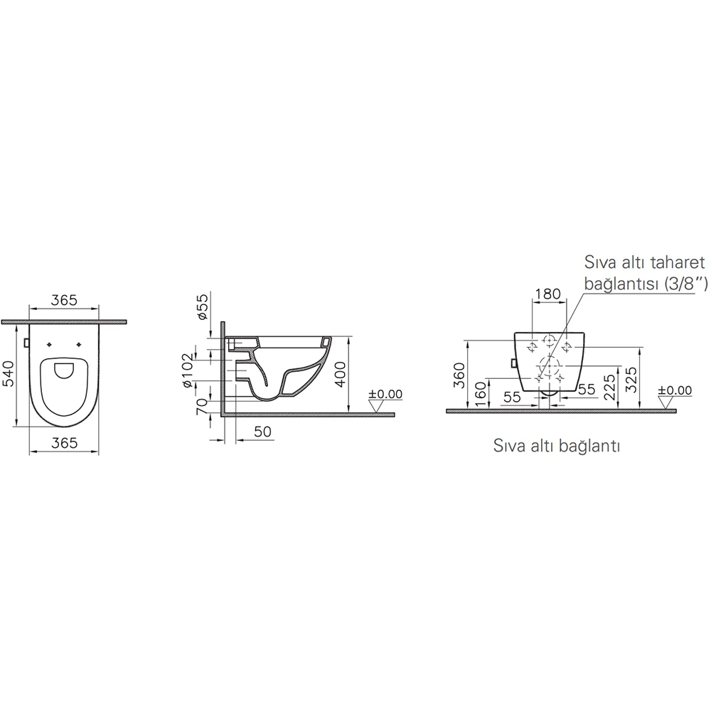 Vitra Sento Entegre Musluklu Asma Klozet - 4448B003-1684 Hemen Al