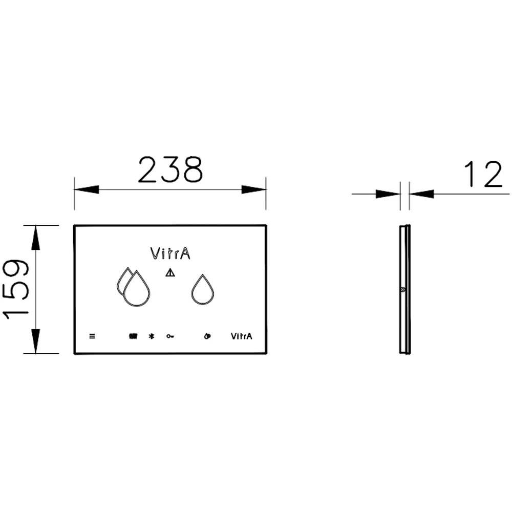 Vitra V-Care Siyah Cam Fotoselli Kumanda Paneli - 768-1502 Hemen Al