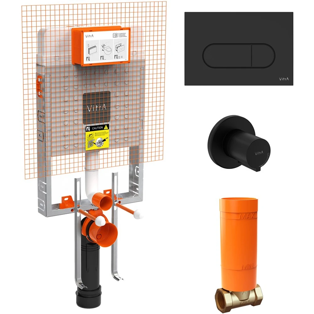 Vitra V8 Mat Siyah Gömme Rezervuar Seti - 800-1896 Hemen Al