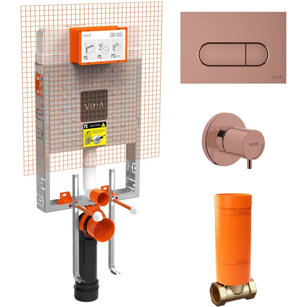 Vitra V8 Soft Bakır Gömme Rezervuar Seti - 800-2025 Hemen Al