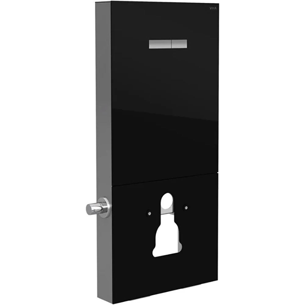 Vitra Vitrus 3-6 L Asma Klozetler İçin Stop Valfli Duvar Önü Siyah Cam Rezervuar - 870-5771-01