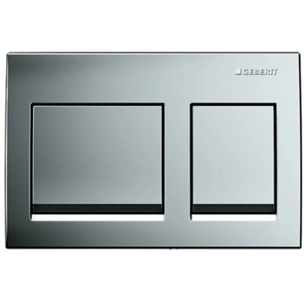 Geberit Alpha15 Çift Basmalı Mat Krom Kumanda Kapağı