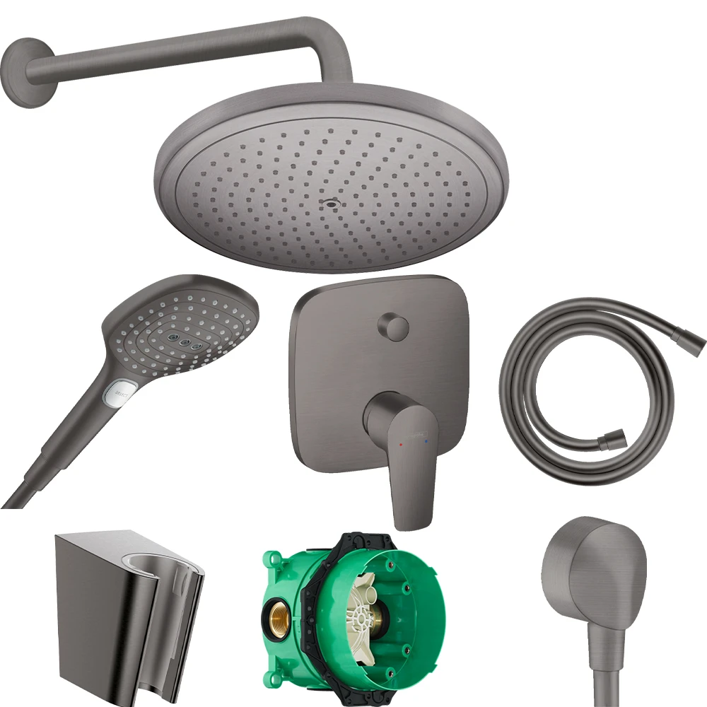 Hansgrohe Talis E Mat Siyah Ankastre Duş Seti