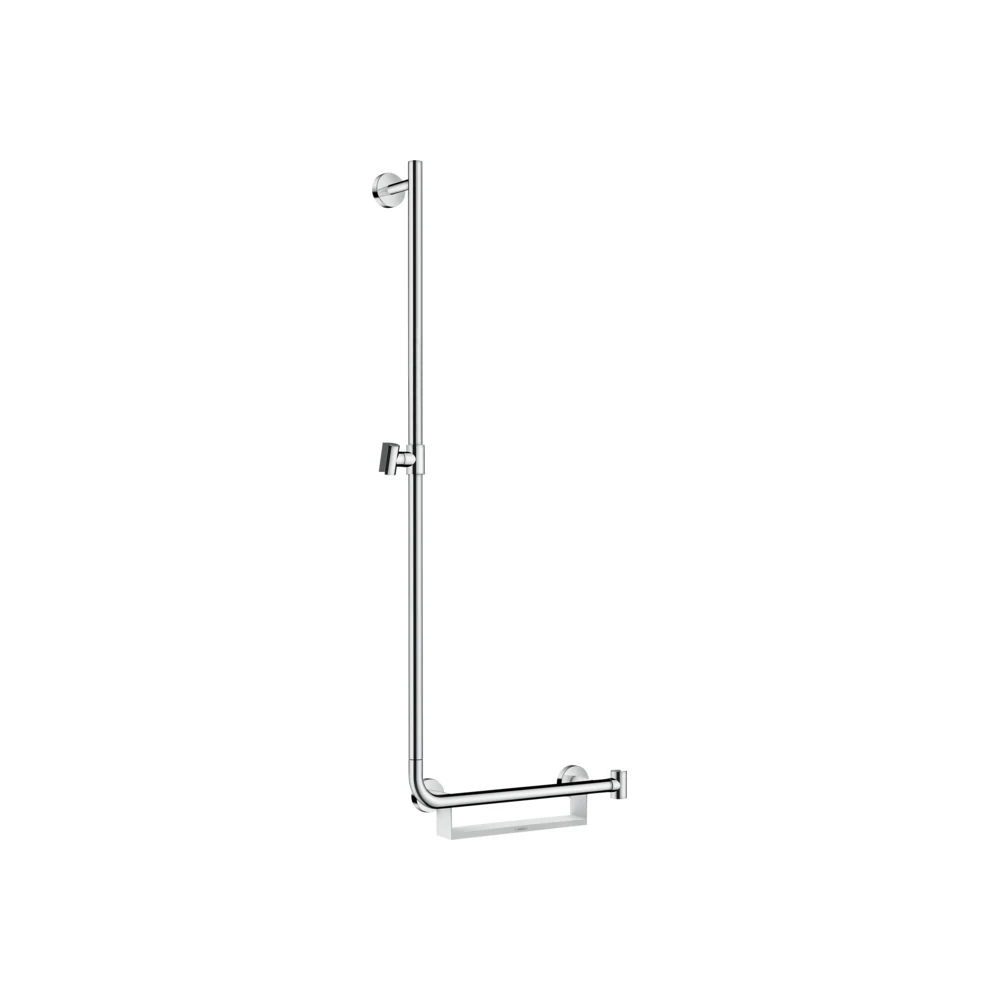 Hansgrohe Unica Beyaz Krom 110 Cm Soldan Duş Barı