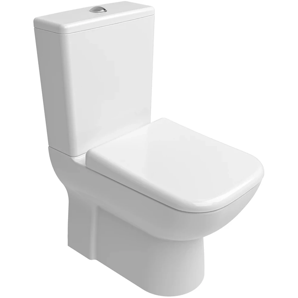 Kale Optimum Kanalsız Köşeli Duvara Sıfır Klozet + Yavaş Kapanan Klozet Kapağı + Rezervuar