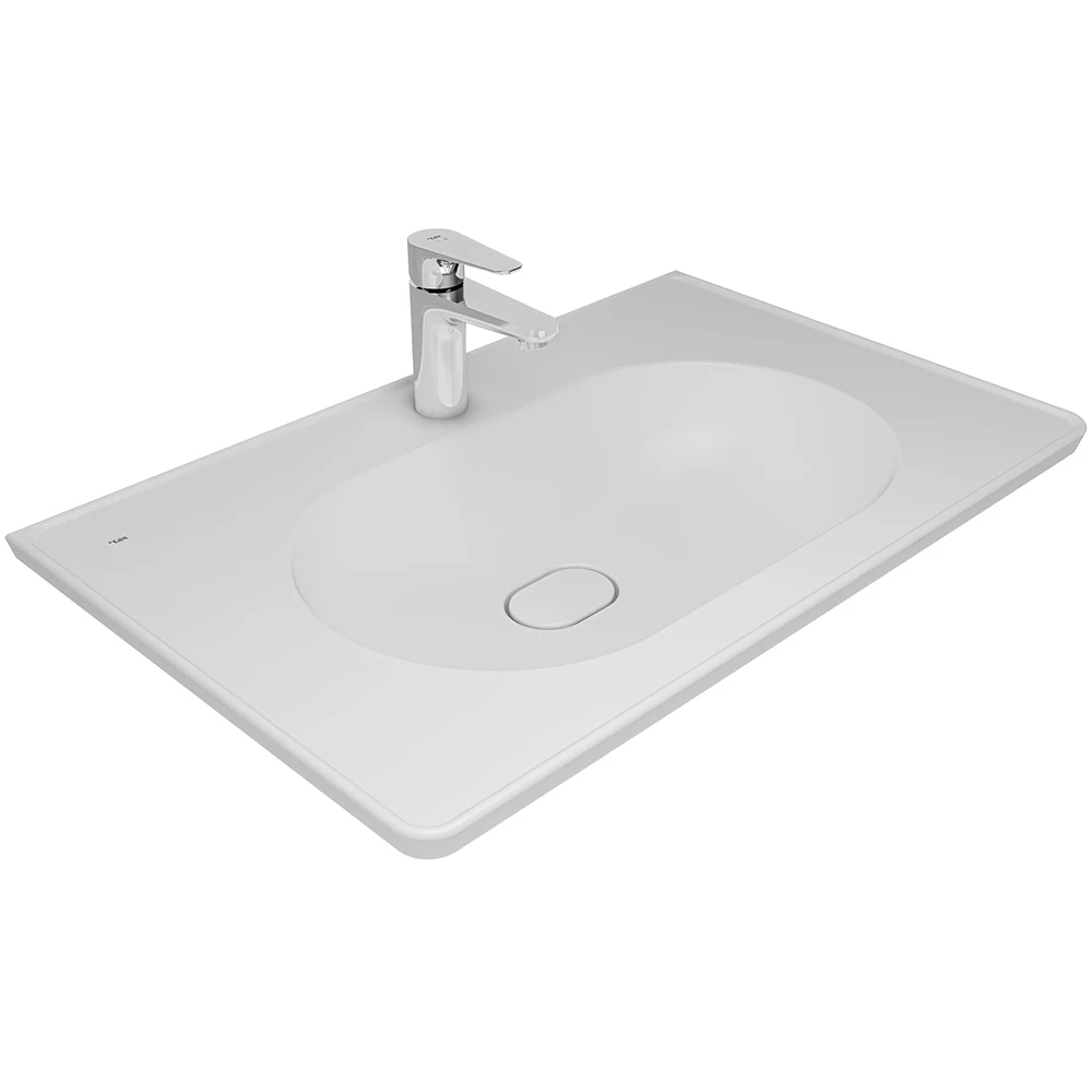 Kale Zero 2.0 80x50 Cm Mat Beyaz Etajerli Lavabo