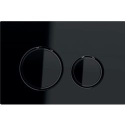 Geberit Kumanda Kapağı Sigma21 - Çift Basmalı Siyah Cam/Siyah Krom