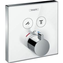 HansGrohe Showe Select Glass 2 çıkış Termostatik Ankastre Banyo Bataryası