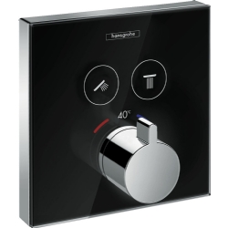 HansGrohe Shower Select Glass 2 çıkış Ankastre Termostatik Banyo Bataryası