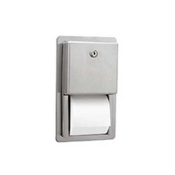 Bobrick Classic Paslanmaz Çelik 2li Kiliti Ankastre Tuvalet Kağıtlık