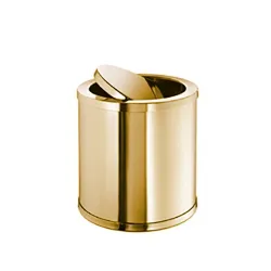 Windisch Cylinder Sallanır Kapaklı Altın Çöp Kovası
